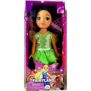 Fairyland Doll Best Friend Forever Black Hair Blue Eyes Sparkly Wings 11 Inch